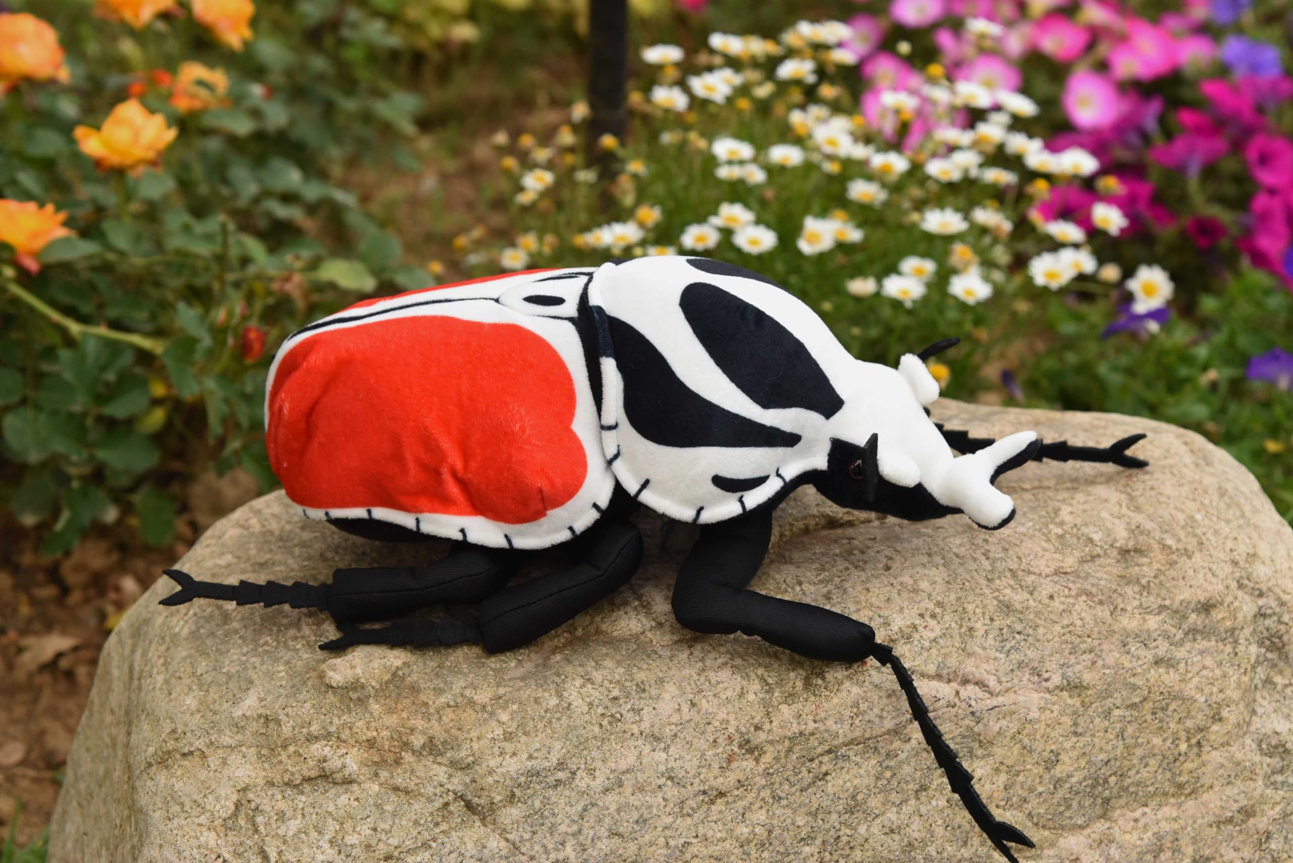 lilizzhoumax Simulation Red flower beetle Plush Toy 10” Cute Realistic Stuffed Animal Wild Red beetle Insect Toy Super Soft beetle Plush Home Decoration Toy Gift for Friends and Kids - Image 4