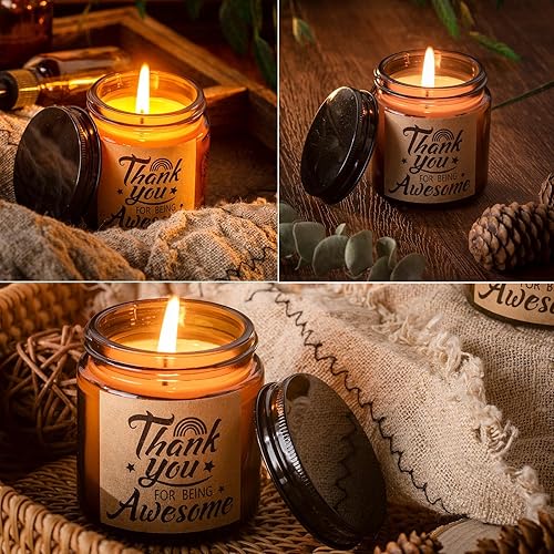 Miniatura 6 de Treela 12 velas de agradecimiento para regalo de 3.5 onzas, velas orgánicas de aromaterapia a granel, juego de velas perfumadas inspiradoras