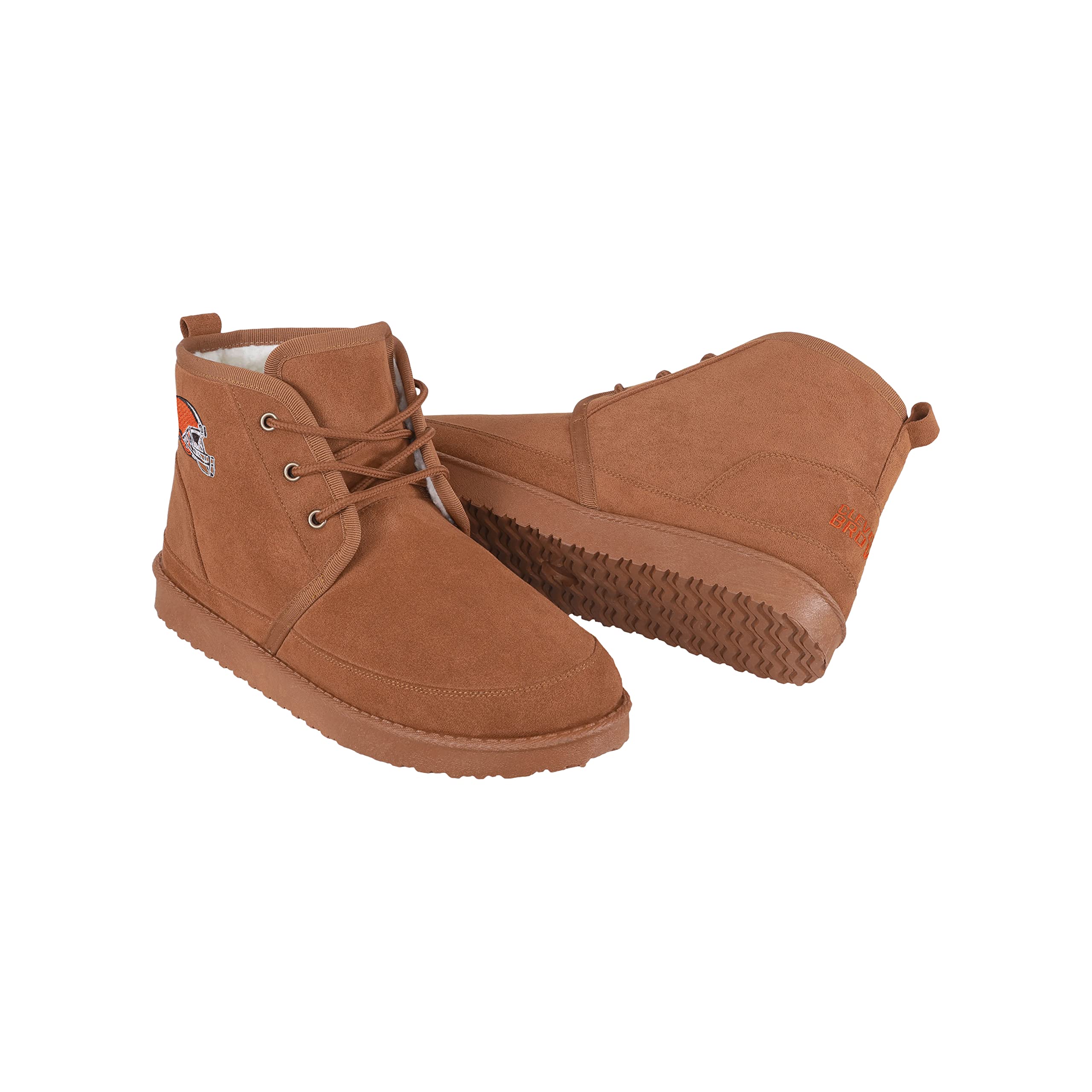 FOCO Cleveland Browns NFL Mens Team Logo Sherpa Lined Boot - 8