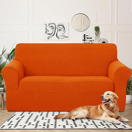 Miniatura 236 de U-NICE HOME Funda elástica para sofá de 2 plazas, funda protectora de muebles para sofá de 2 plazas, apta para mascotas (sofá biplaza, beige)