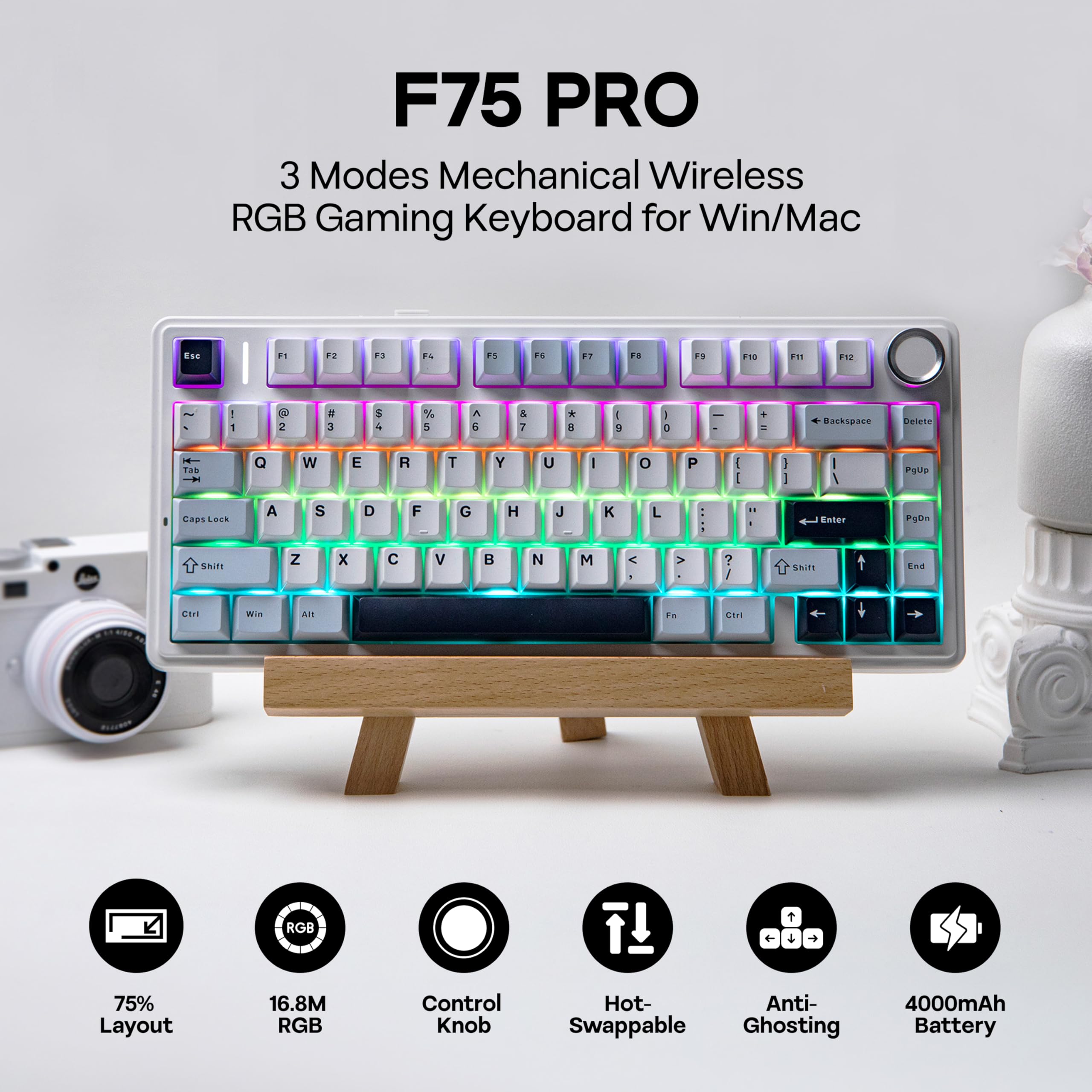 Amazon | MechLands AULA F75 PRO 75% コンパクトカスタムメカニカル