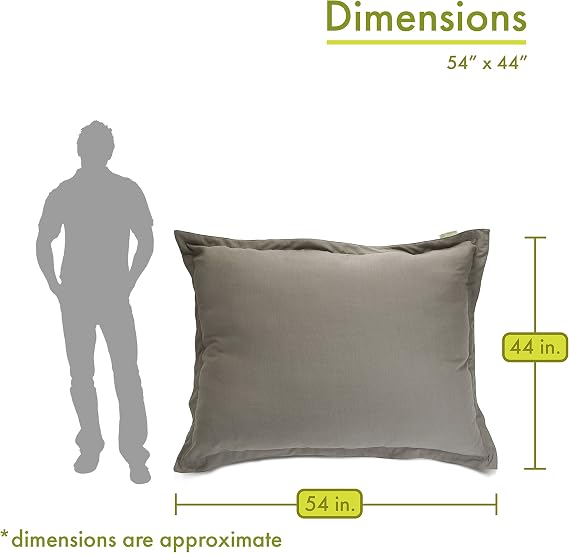 Majestic Home Goods Wales Floor Pillow, Gray