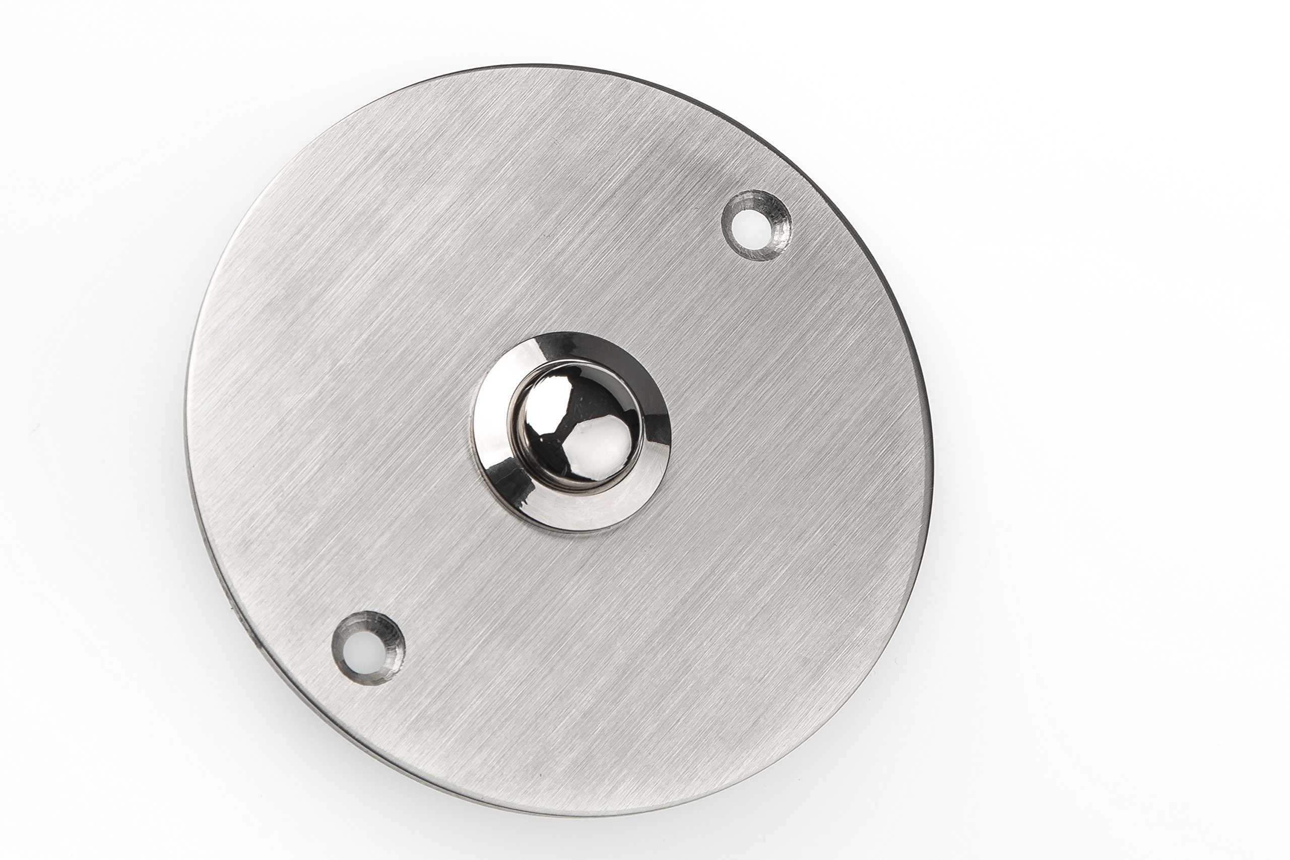 Image secondaire de HUBER bouton de sonnette en métal - bouton de sonnette I en laiton chromé - bouton-poussoir