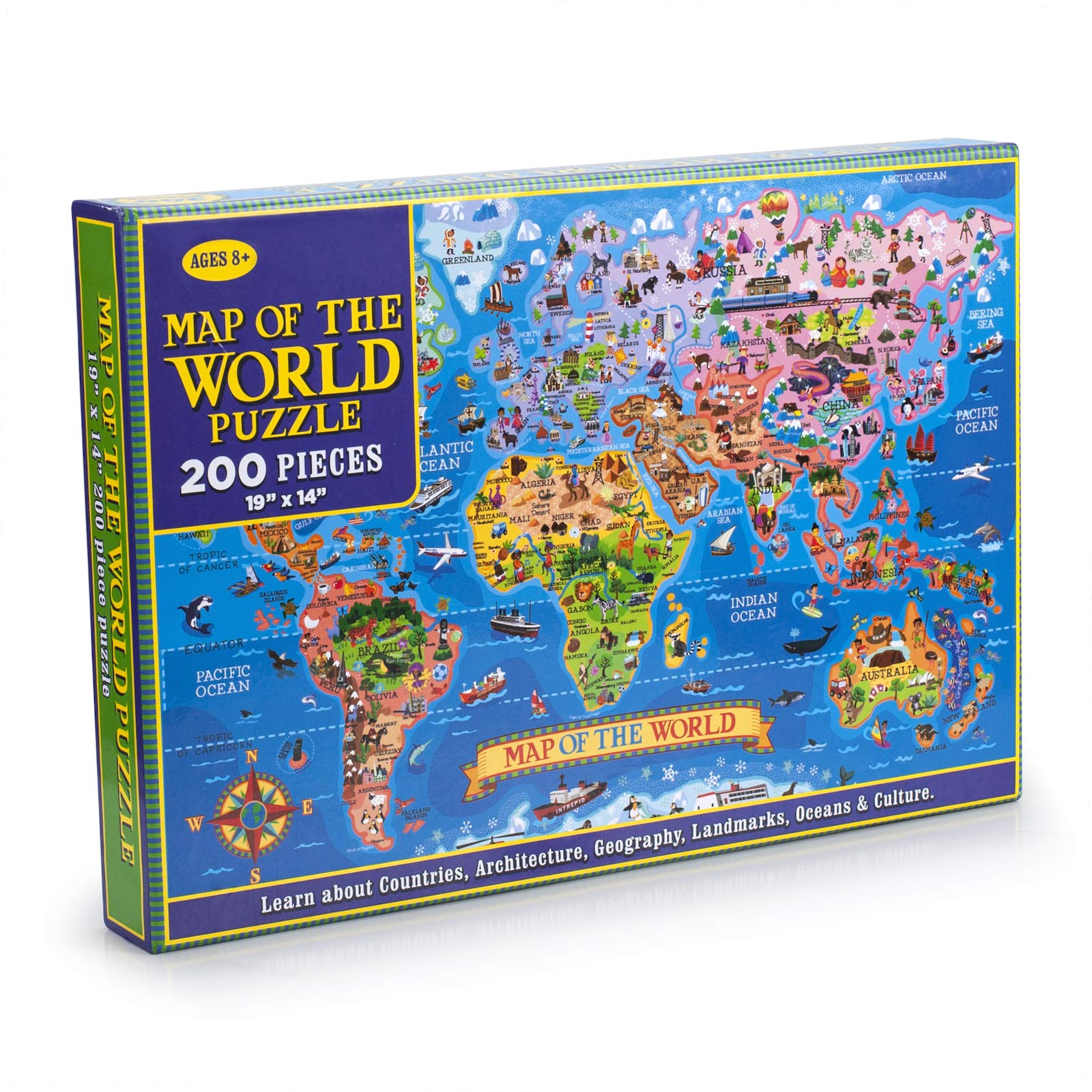 Buy MAZYPO 200 Pieces World Puzzle for Kids & Adults, World Jigsaw Puzzle Floor Puzzles Toddler