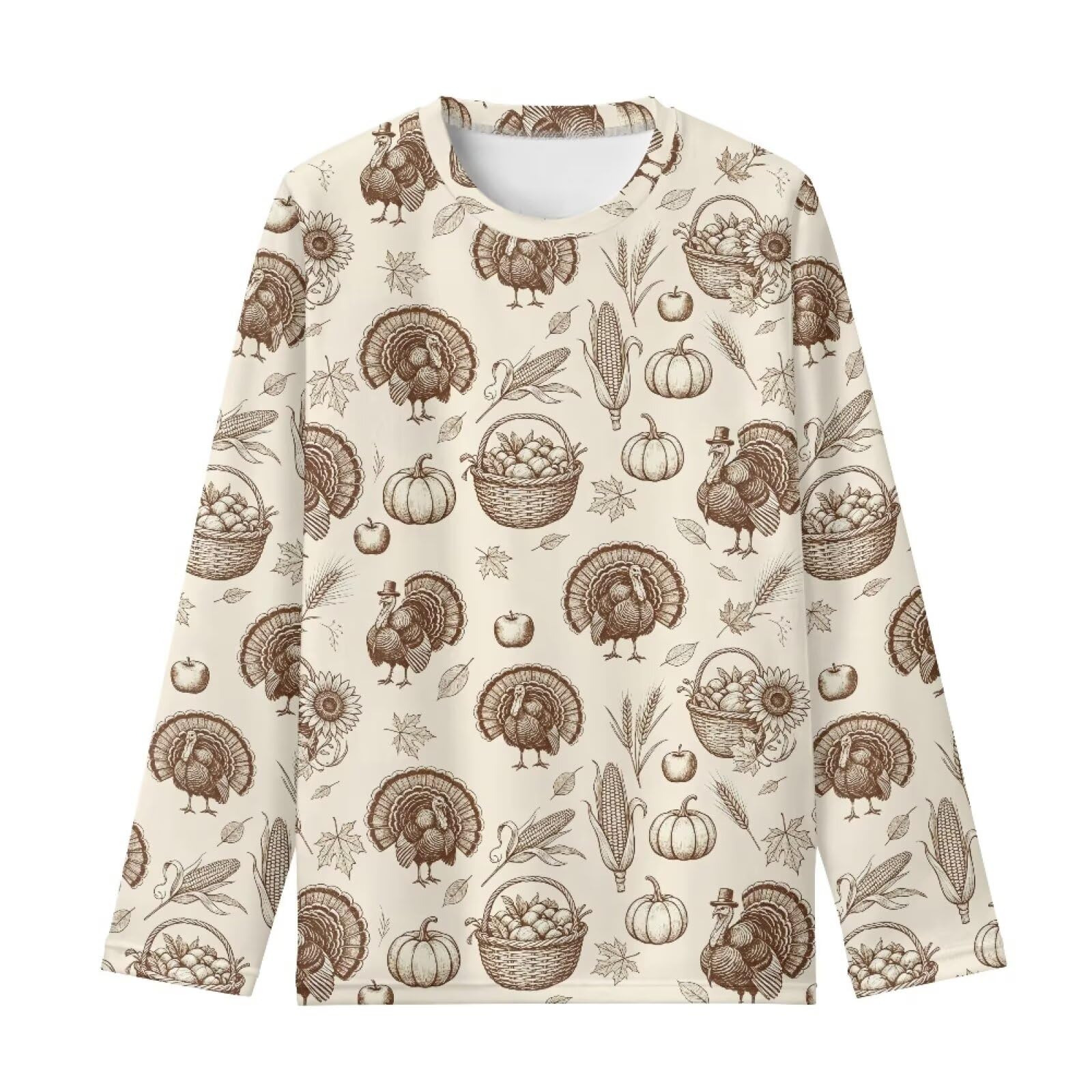Girls Long Sleeve Shirts Casual Crewneck Soft T-shirts for Girls 3-16 Years Old