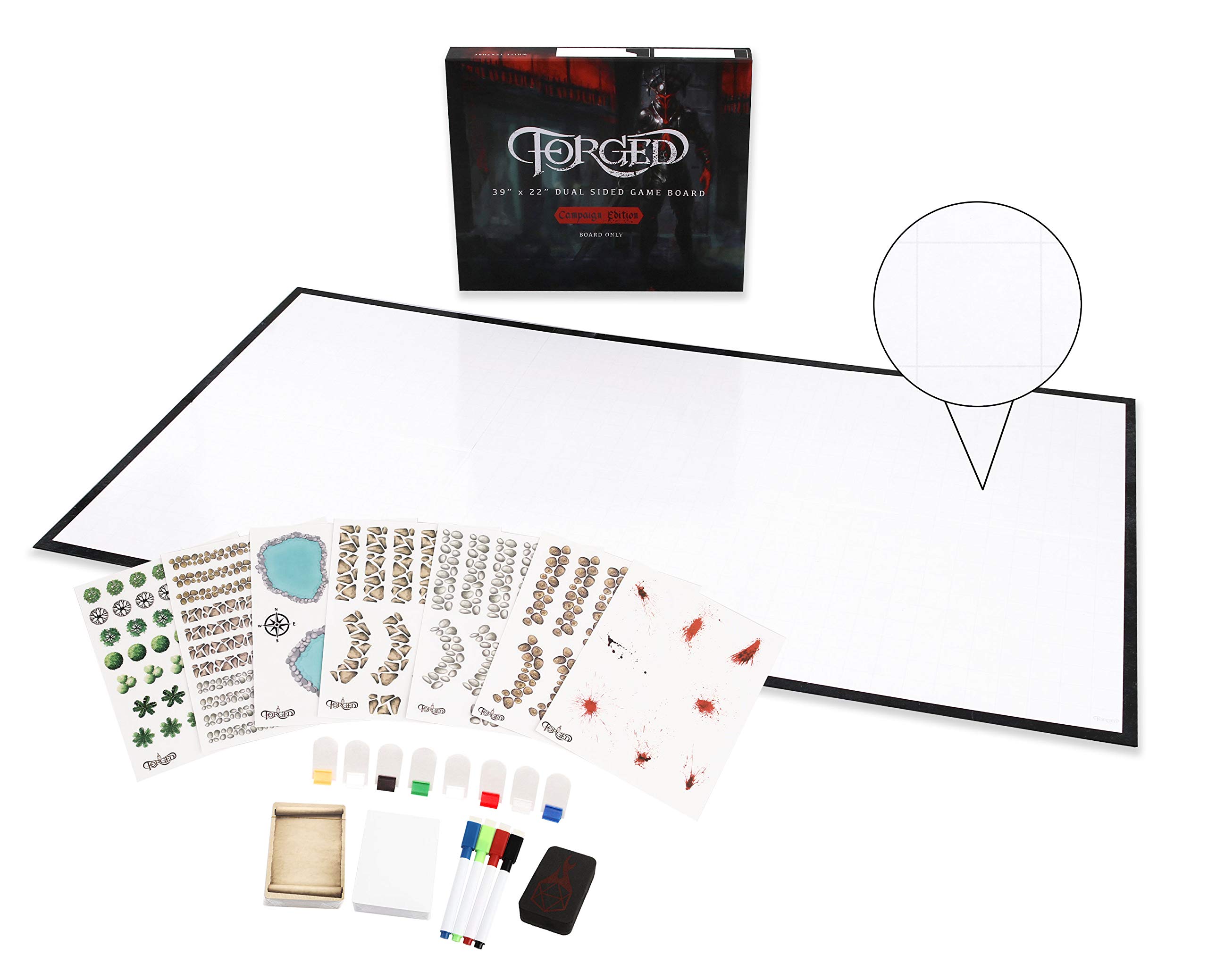 Buy Dice Co. Dry Erase Battle Board with Grid and Hex Pattern