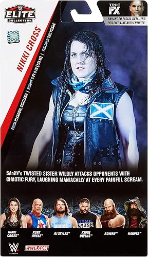 Miniatura 5 de WWE MATTEL Nikki Cross Elite Collection - Figura de acción de lujo con detalles faciales realistas, equipo de anillo icónico y accesorios