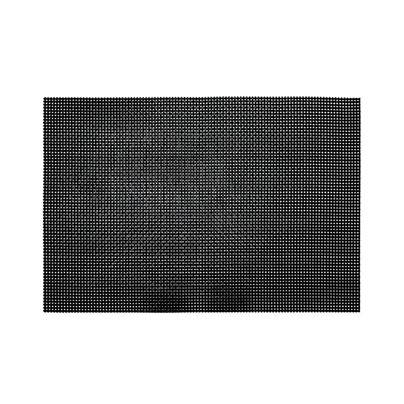 Set di 10 tovagliette da tavola, colore nero, 45 x 30 cm, rettangolari, in PVC, per cucina, ristorante, tavolo da pranzo