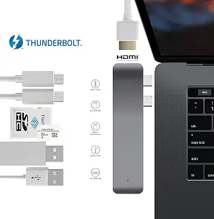 信頼性の高い高速7 in 2 & 8-1 USB C ハブ MacBook Pro Type C 4K HDMI Thunderbolt 3 アダプター ドック 電源 SD MacBook Air Pro (7-2) 対応