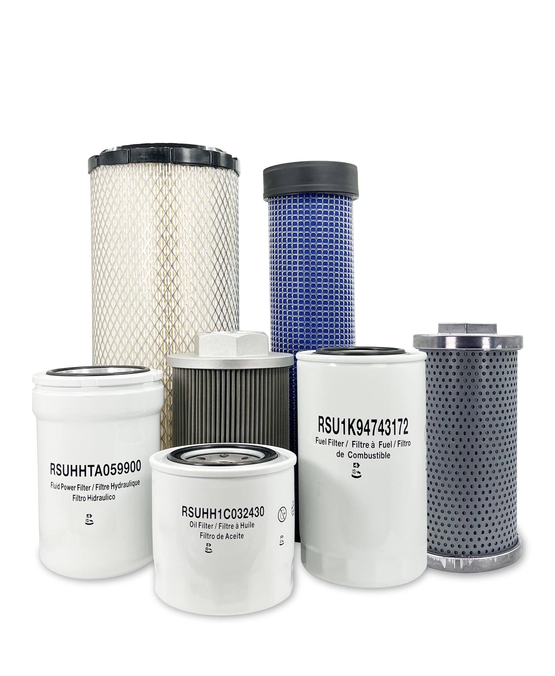 HERO Maintenance Filter Kit For Kubota SVL75-2 Skid Steer Loader Filters Compatible With OEM 5980026110 3A11119130 HH1C032430 HHTA059900 6877362210