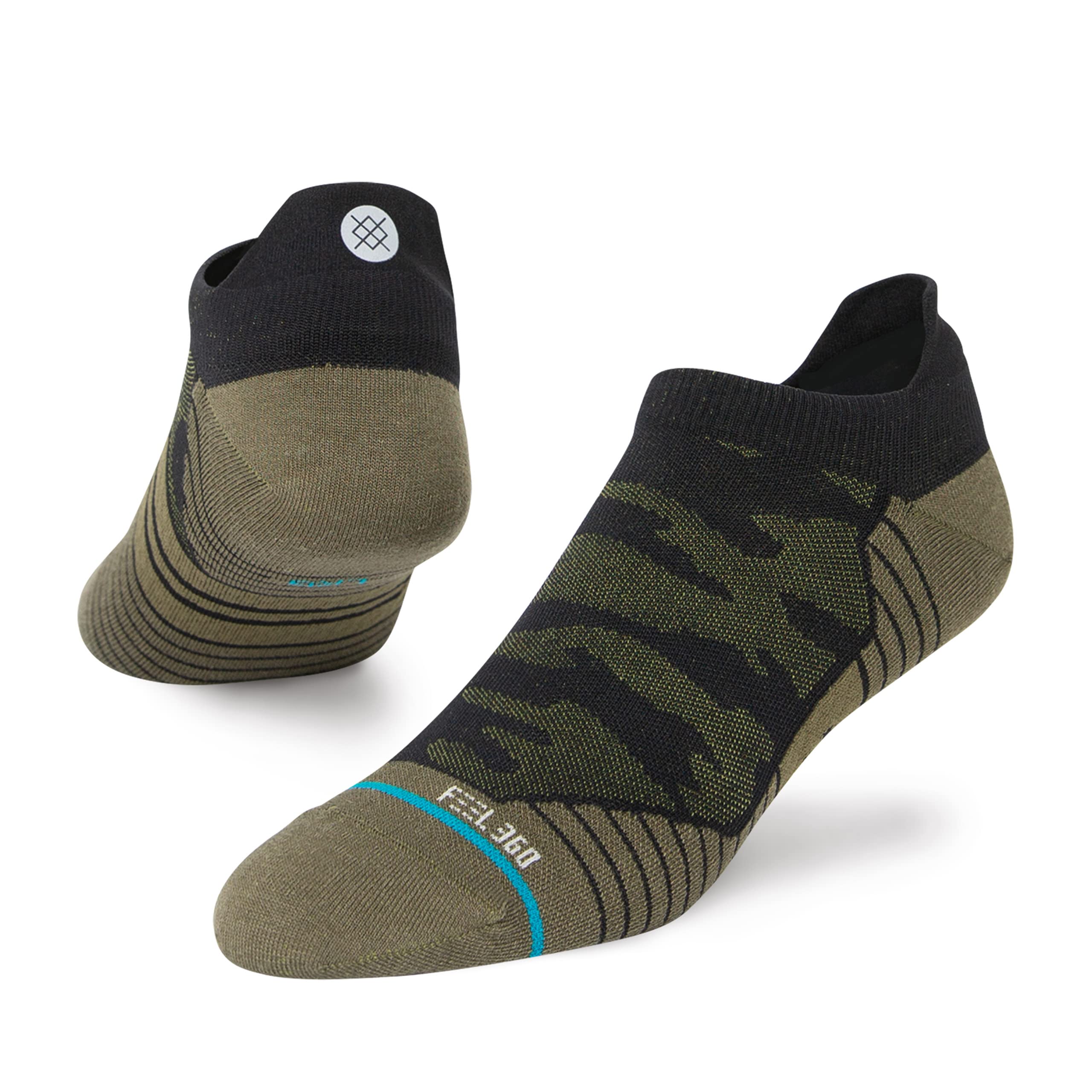 Stance Black Klicks Tab Performance Tab Green Ultralight Infiknit Uk Sizes 6-13 (As8, Alpha, L, Regular, Regular, Large)