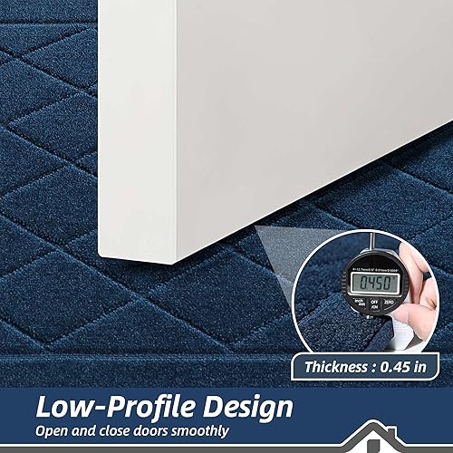 Miniatura 4 de BEQHAUSE Tapete para puerta de 20 x 32 pulgadas, tapete antideslizante para puerta, lavable, tapete para puerta de perro, resistente a las manchas y