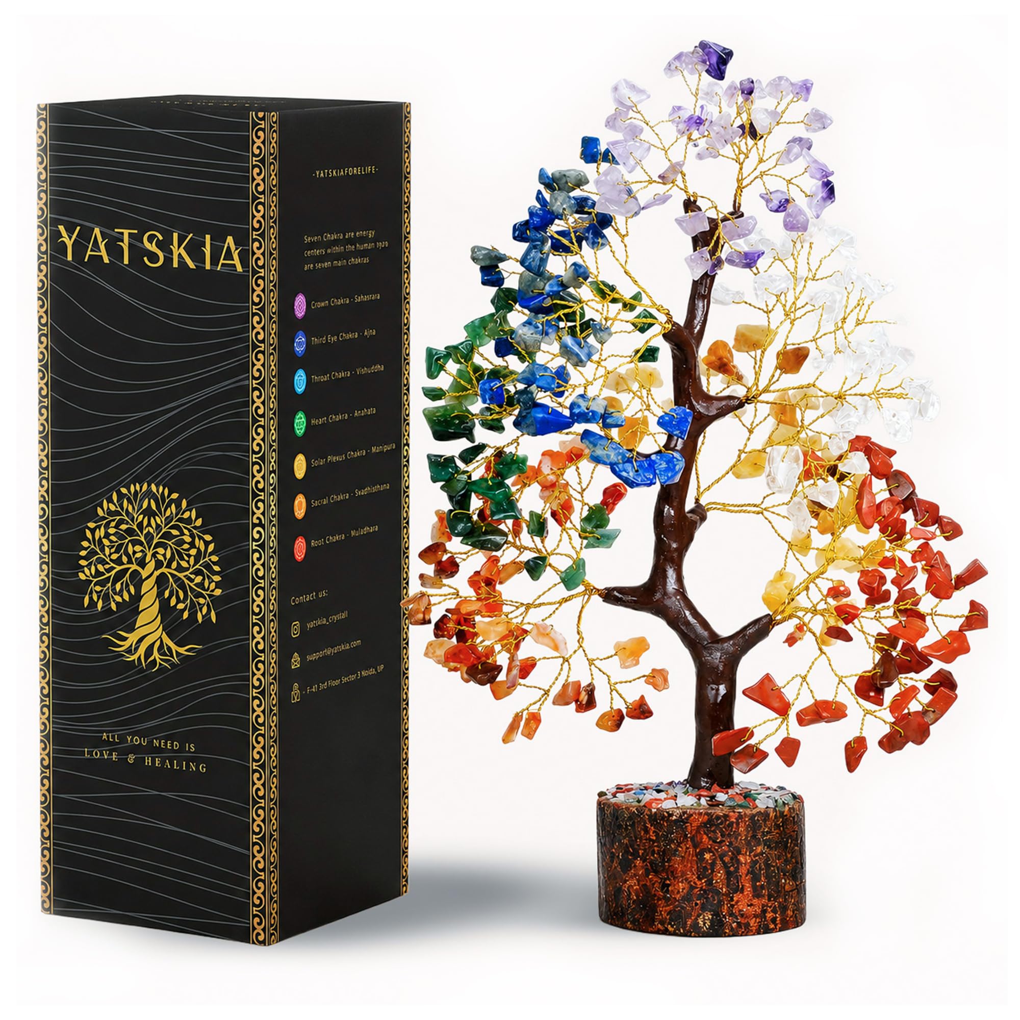 Amazon.co.jp: YATSKIA 7チャクラ 生命の木 - クリスタルとヒーリング