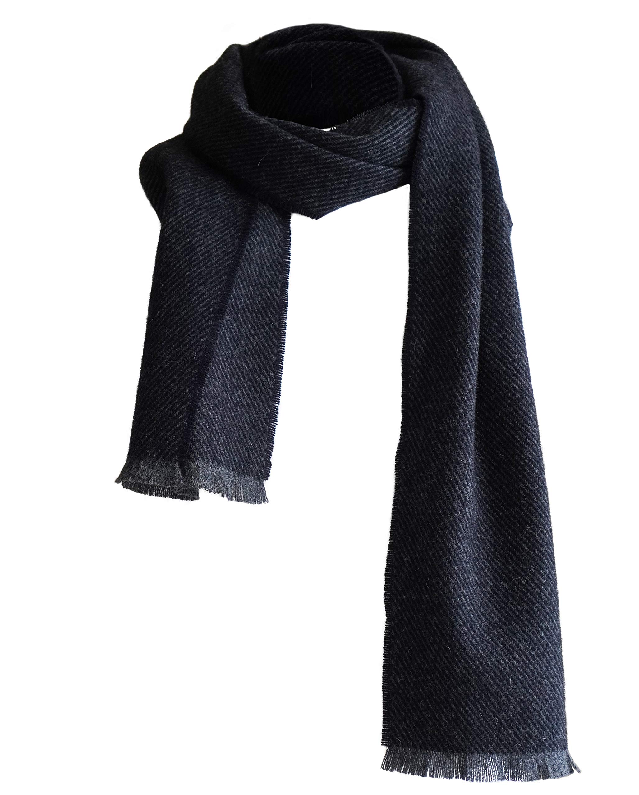 Borges & Scott Men's Midnight Irish Lambswool Scarf - 100% Irish Wool - Made In Ireland