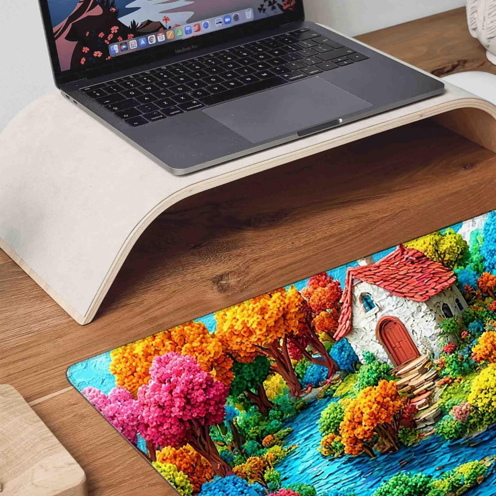 Podkładka pod mysz XXL 1000 x 500 mm niebieska podkładka pod mysz miejską antypoślizgowa gumowa podkładka do gier, akcesoria biurowe, podkładka pod mysz o wysokiej precyzji i szybkości do komputera