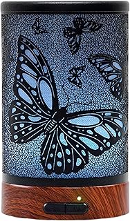 EQUSUPRO Essential Oil Diffuser 150ml Metal Aromatherapy Oil Diffuser Ultrasonic Cool Mist Diffuser with Waterless Auto Shut-Off Protection,7 Colors Changed LED for Home Office SPA Yoga (Butterfly)