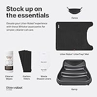 Vista 6 de Litter-Robot 3 rampas por Whisker, rampa gris para caja de arena, ajuste personalizado, reduce el seguimiento, adecuada para gatos pequeños