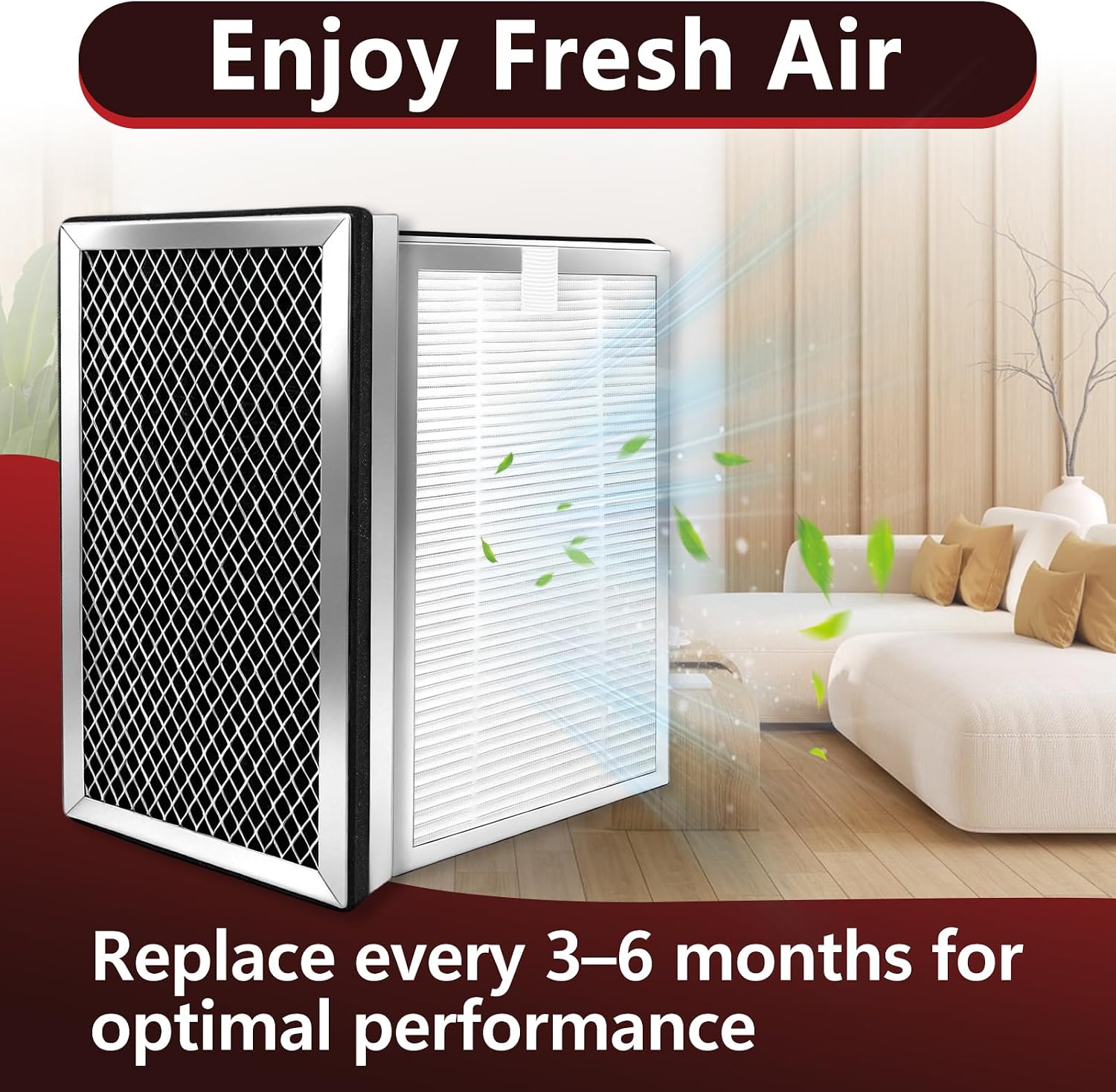 8 Pcs MA15 Replacement Filter Compatible with Medify Air Purifier 15, 3-in-1 H13 HEPA & Activated Carbon Filter