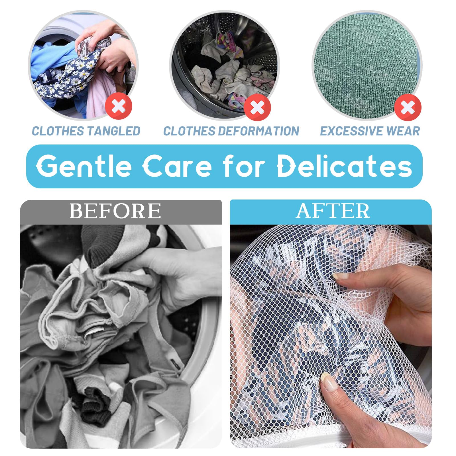 Sacchetti Lavatrice 2 Pezzi - 30x40 Cm, Con Cerniera, Per Intimo, Reggiseni E Indumenti Delicati - Foto 11