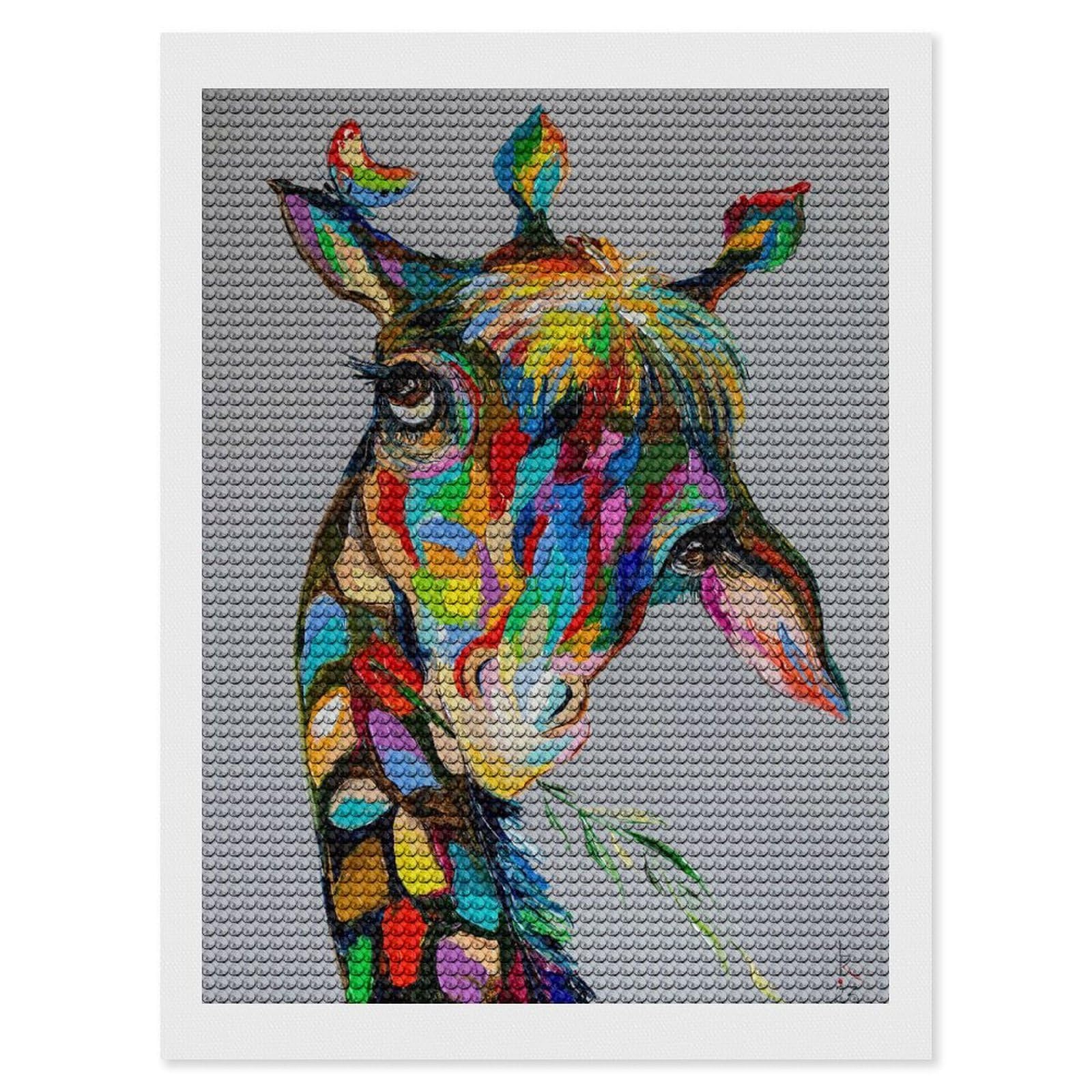 Junmoney I Am A Shy Giraffe Diamond Painting Kit 12"x16", Easy Handmade Project, Easy to Enjoy, Aesthetic Room Decor, Christmas Gift