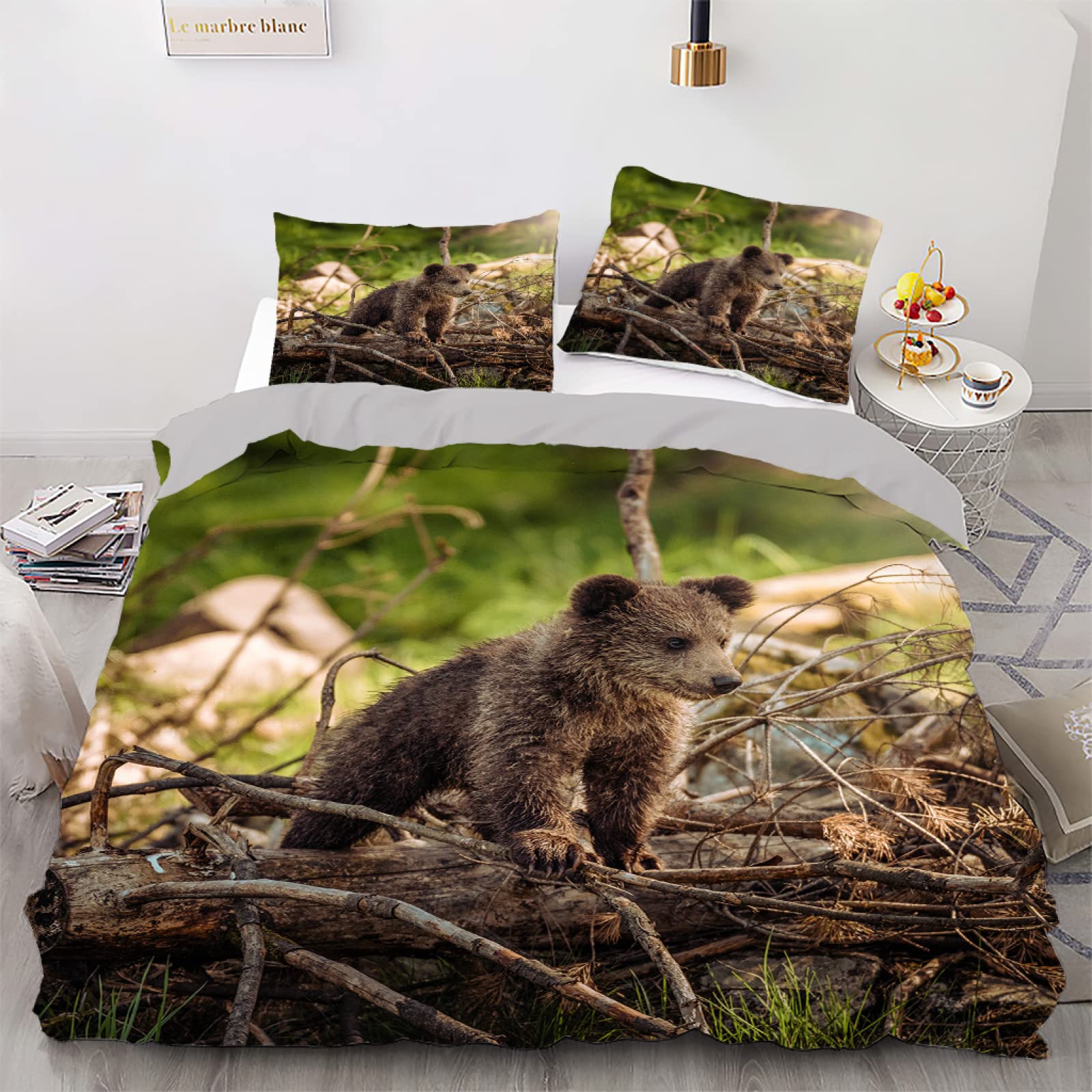 Housse de couette 160x200 créature verte parure de lit Vertbaudet enfant douce