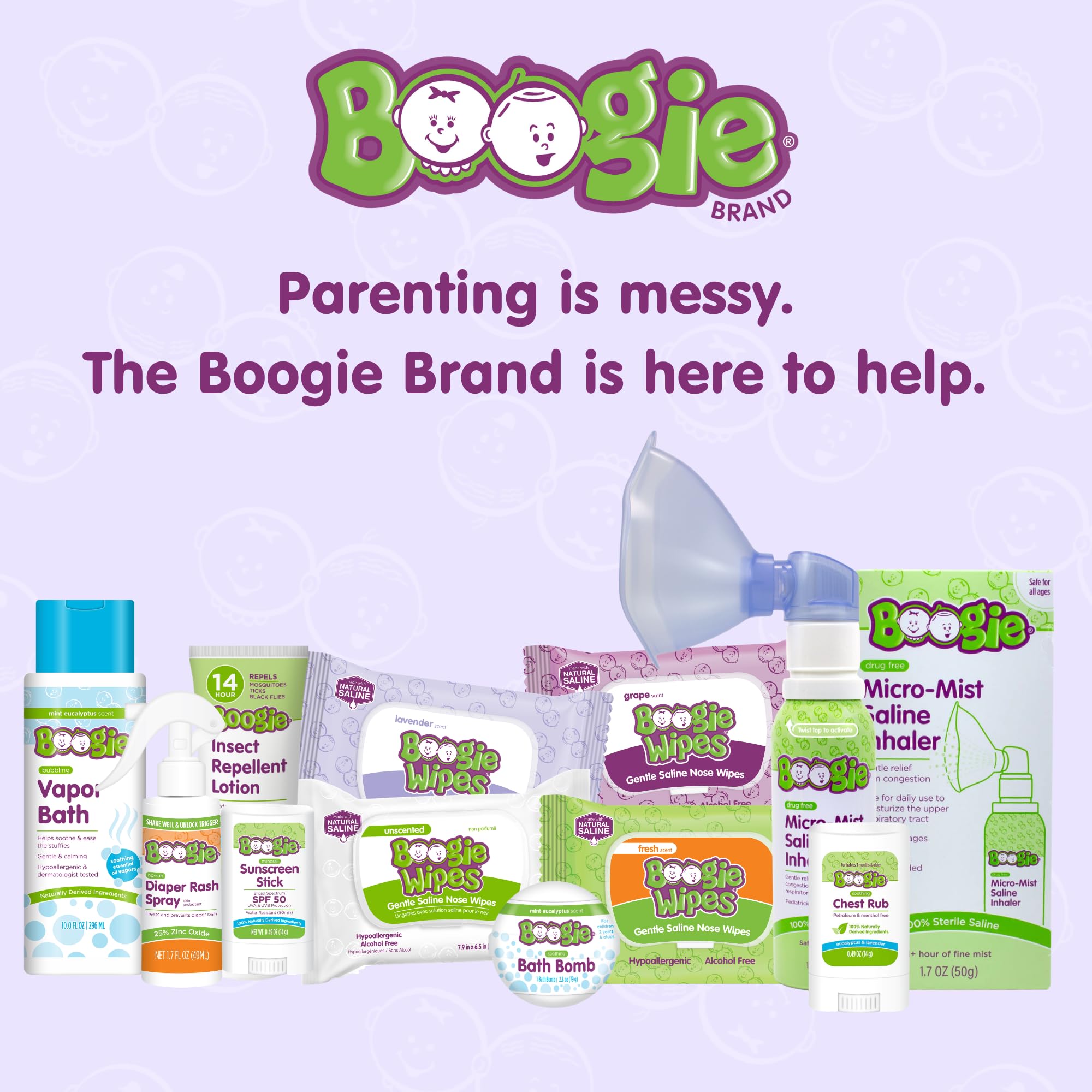 Boogie Wipes Boogie Wipes, Unscented, 30 Count (Pack of 6) by Boogie Wipes | Hipoalergénico y sin alcohol, fabricado con solución salina natural, aloe, manzanilla y vitamina E, bolsa de pañales esencial