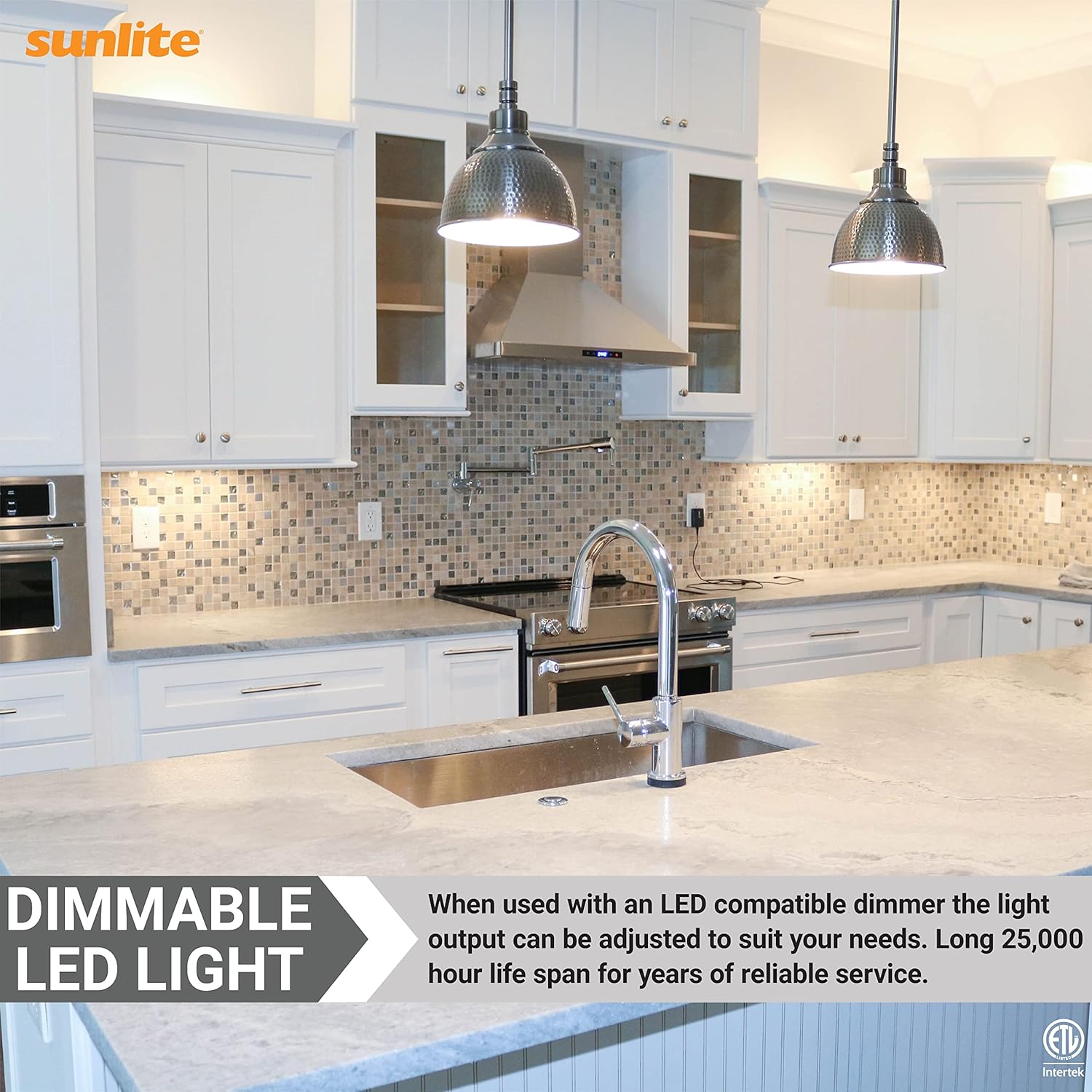 Sunlite LED PAR16 Dimmable, Short Neck Recessed Spotlight Light Bulb, 7-Watt, (50W Halogen Replacement) 500 Lumens, Medium E26 Base, ETL Listed, 6 Count, 3000K Warm White
