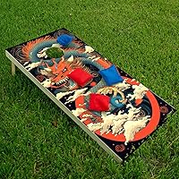 Vista 4 de Cornhole Board Wraps and Decals for Boards Set of 2 Skins Professional Vinyl Covers Sticker - Fantasy Cornhole Decal for Boards Covers Sticker