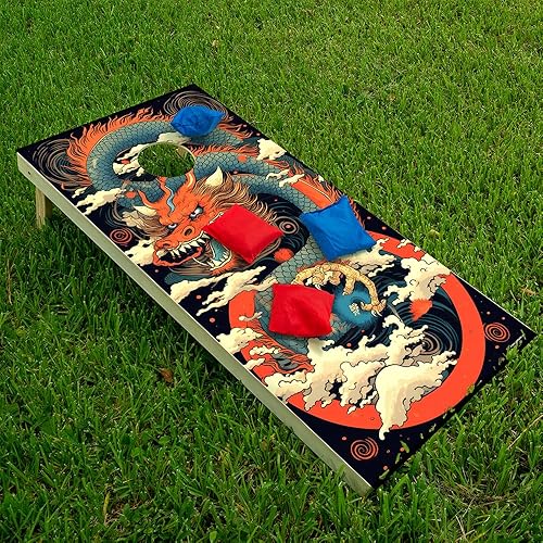 Miniatura 4 de Cornhole Board Wraps and Decals for Boards Set of 2 Skins Professional Vinyl Covers Sticker - Fantasy Cornhole Decal for Boards Covers Sticker