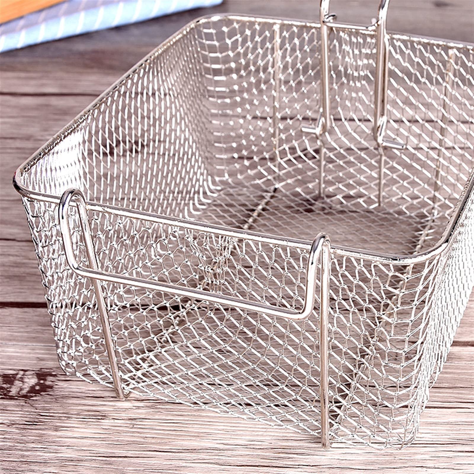 Cestello Rettangolare In Acciaio Inox - Per Frittura, Filtraggio E Lavaggio Verdure - Foto 11