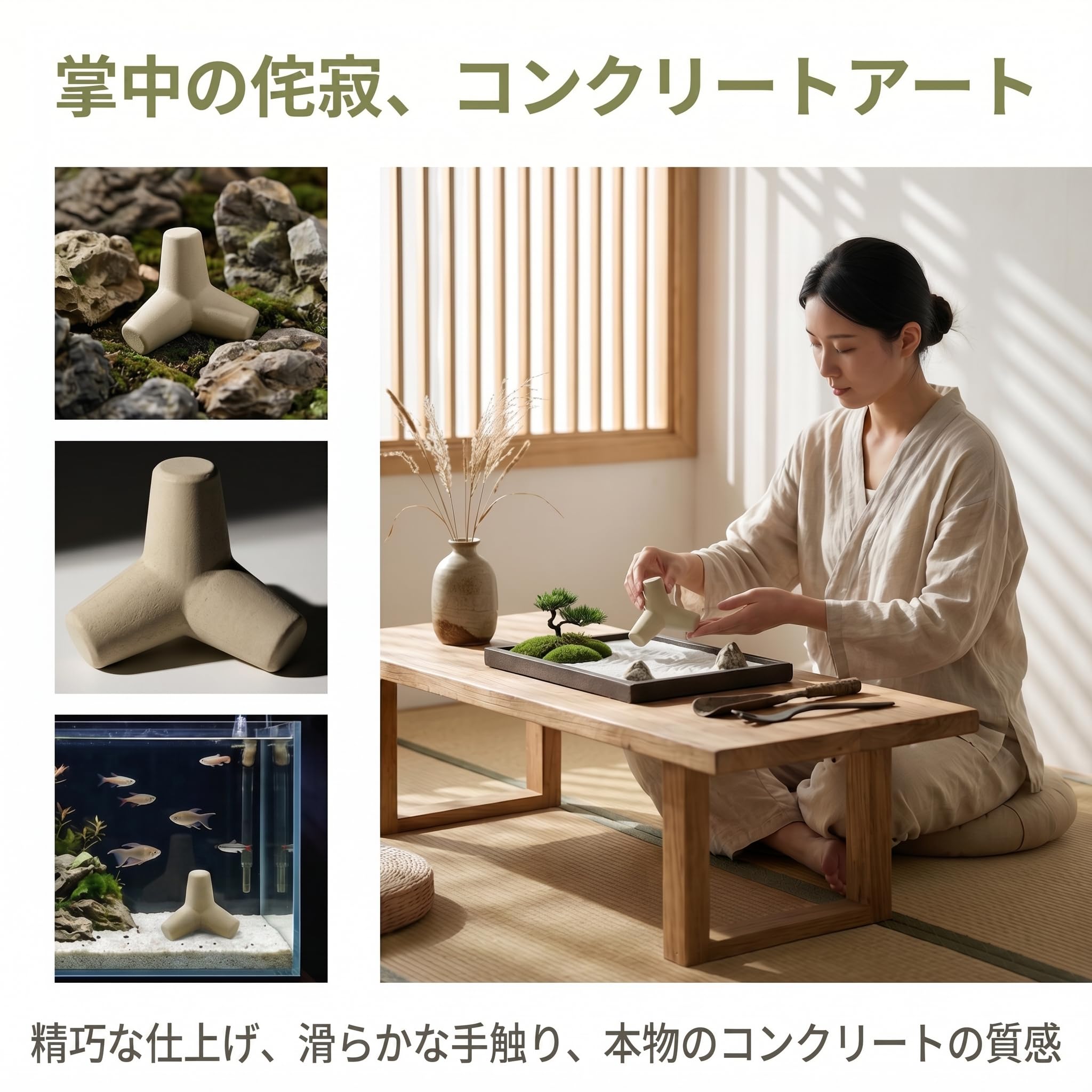 Amazon | Festov テトラポット ミニ 樹脂製 2個セット 水槽装飾