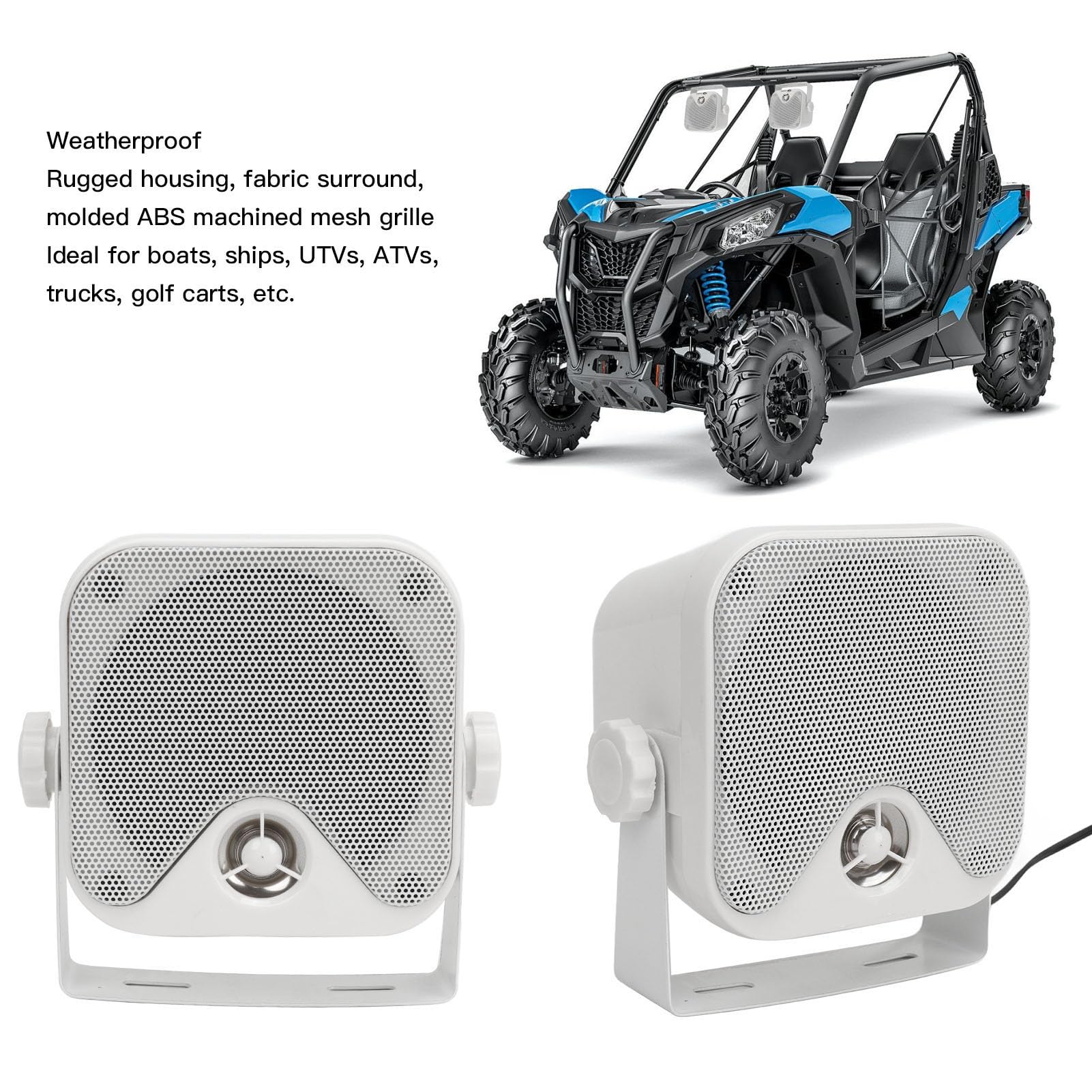 Amazon | Xtevu 4inマリンボックススピーカー、ATV UTVトラクター 