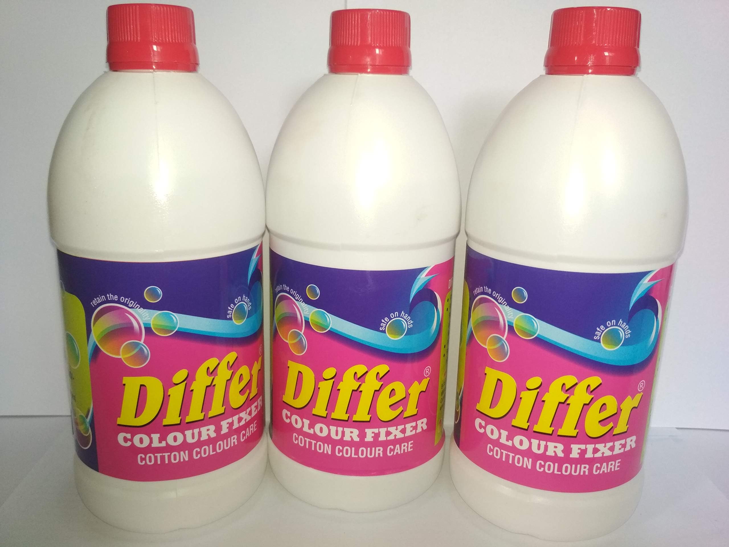 Differ Colour Fixer 3 (600 ml) Pack of 3_ For Cotton Febric_cloth Care