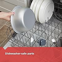 Vista 3 de BLACK+DECKER Rice Cooker 28 Cups Cooked (14 Cups Uncooked) with Steaming Basket, Removable Non-Stick Bowl, White