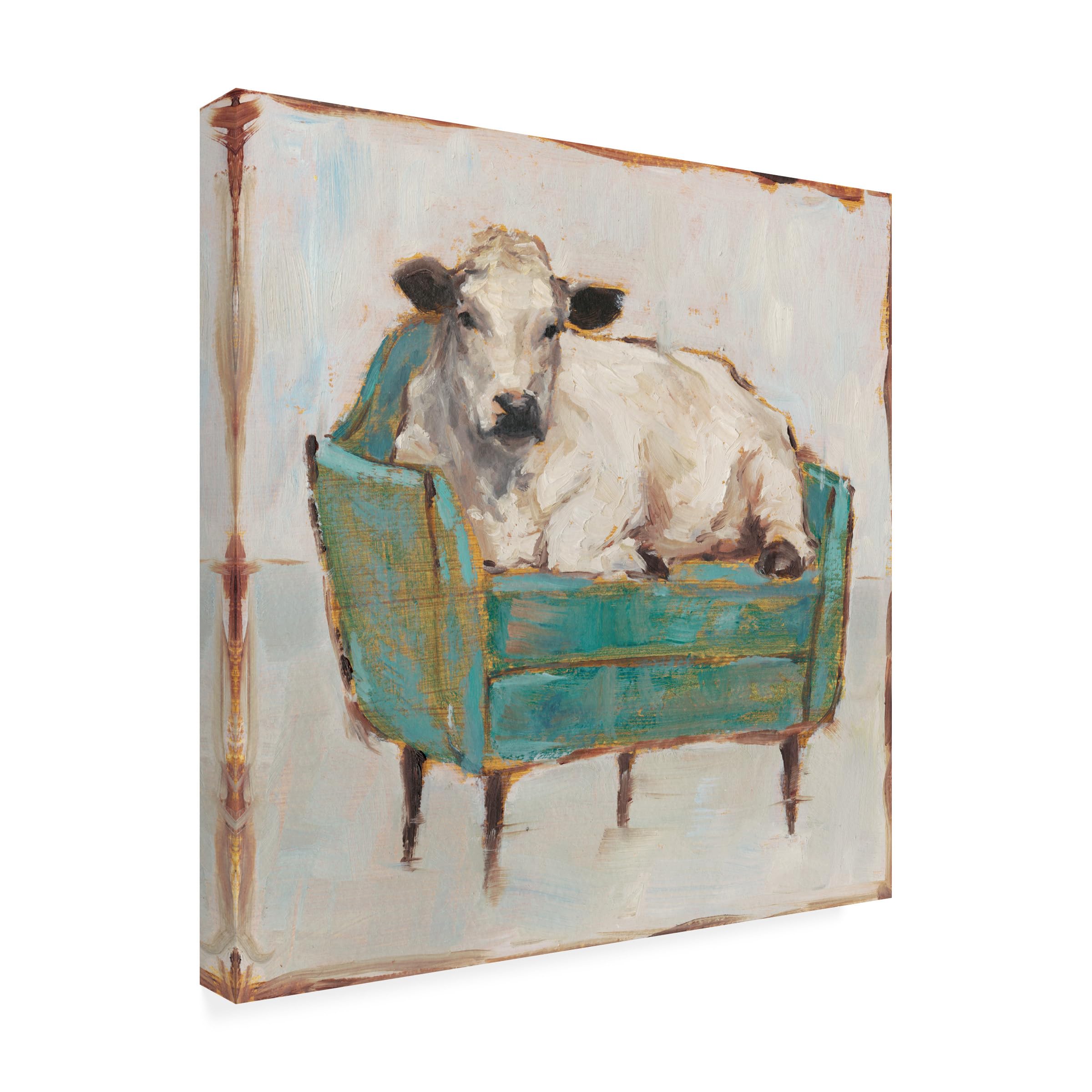Ethan Harper Moo-ving In I Canvas 18x18