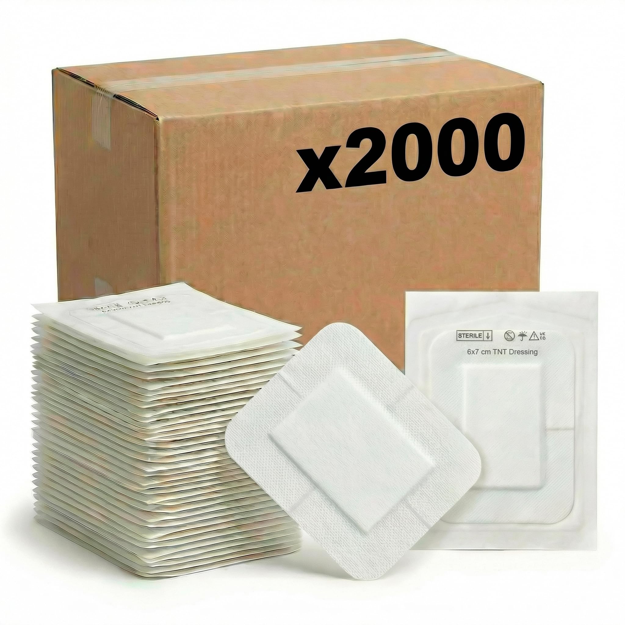 KMINA Apósitos Adhesivos de TNT (50 unidades) 6 x 7 cm, Estériles e Hipoalergénicos para Heridas y Postoperatorio — view 6