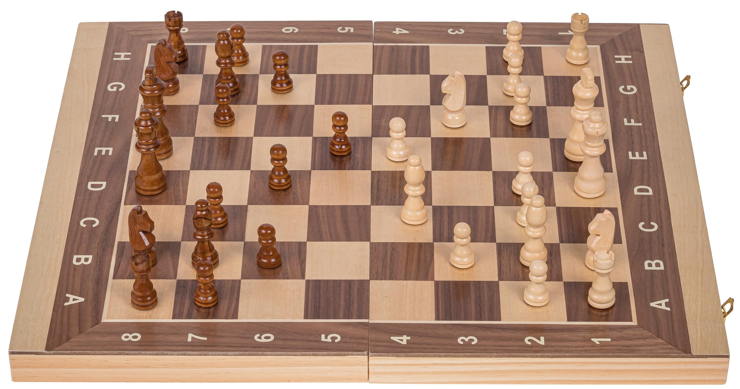 SQUARE - Gra 2-1 - Szachy drewniane Turniejowe nr 4 + Backgammon - 44 x 44 cm
