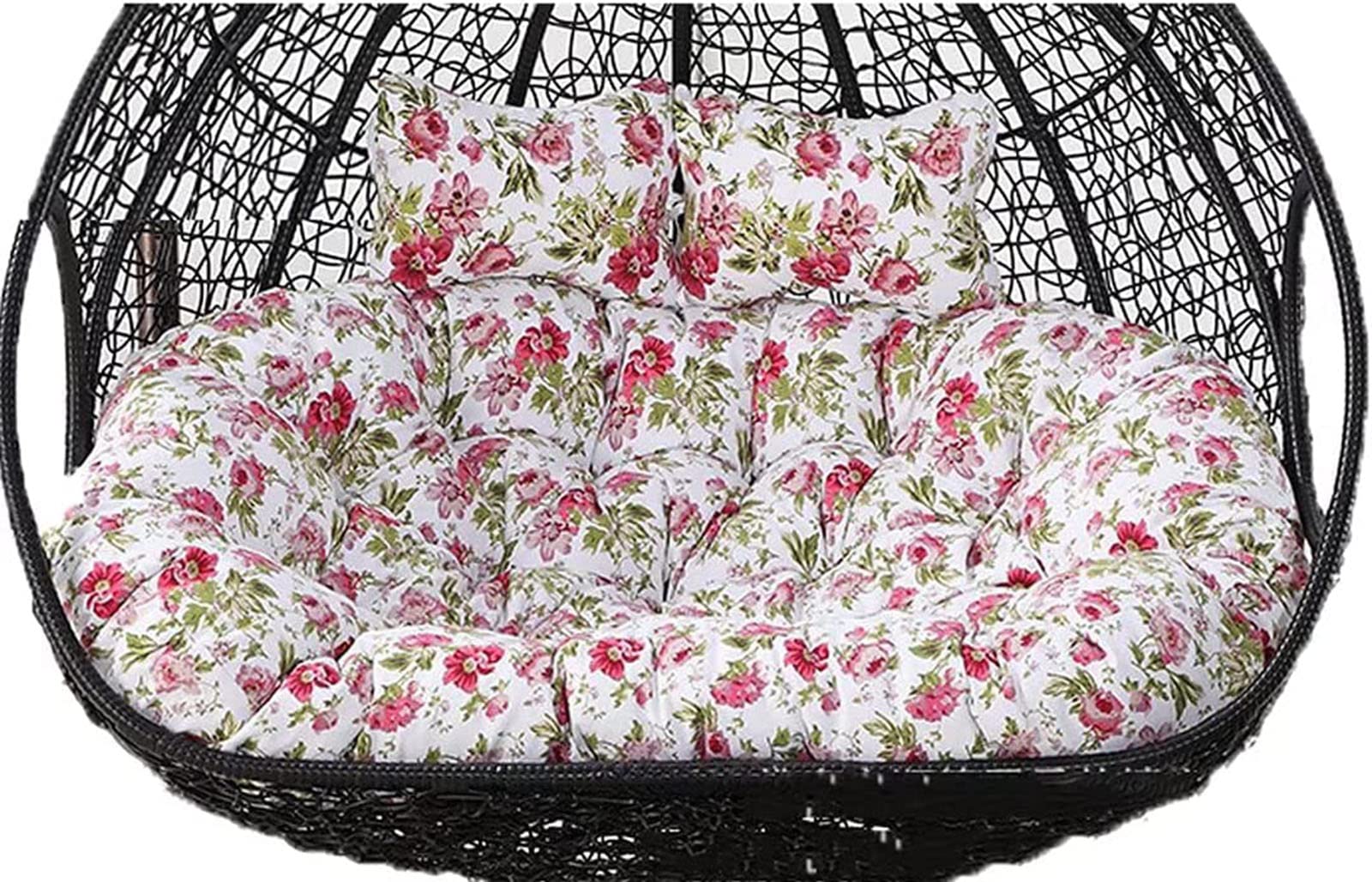 FUYAO Replacement Double Egg Chair Cushion Outdoor Patio Wicker Loveseat Hanging Swing Egg Chairs for 2 Persons, Ideal for Patio, Backyard, Balcony - Hammock Swing Chair Cushion