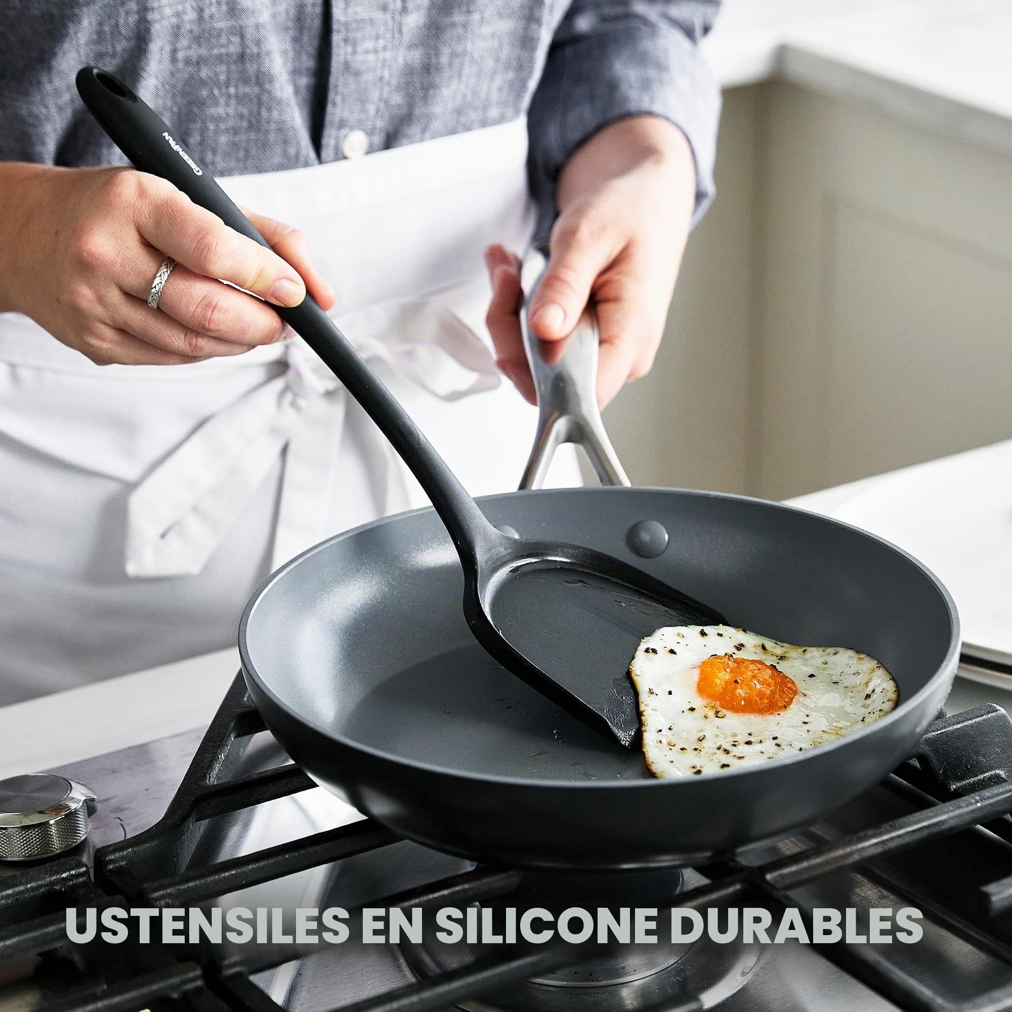 GreenPan Ustensiles de cuisine 5 pièces Noir