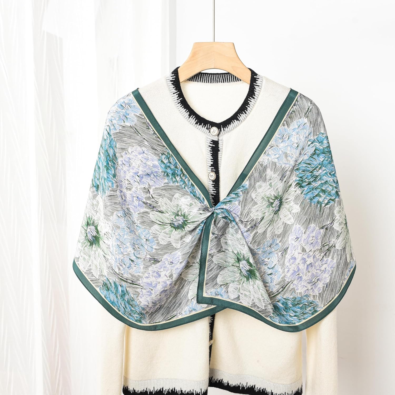 100% Mulberry Silk Women's 55”*14” Long Scarf Headscarf and Neck Scarf - Rectangular Hair Towel with Gift Packed - Image 6