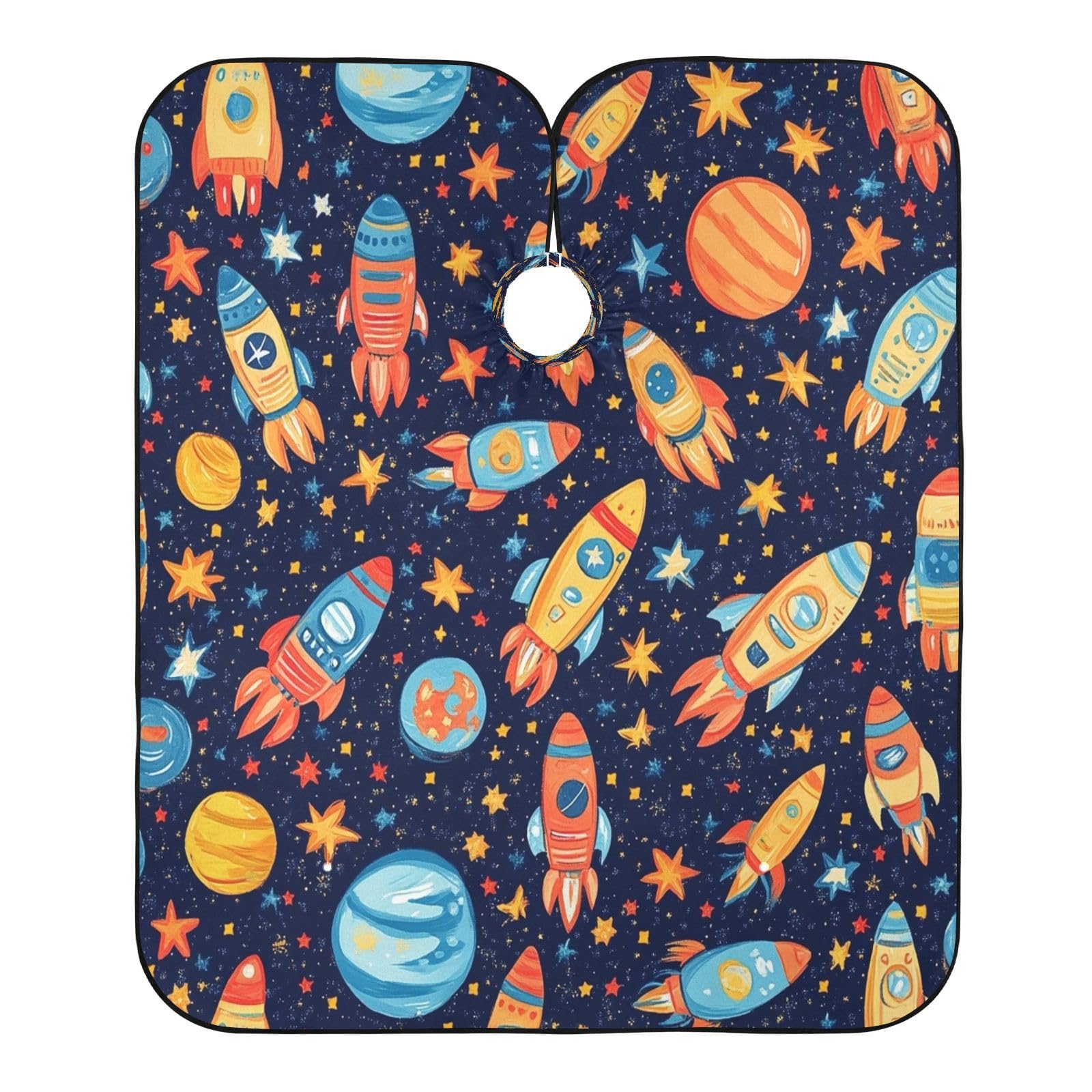 Kigai Rocket Flyer Hair Cutting Cape for Men & Women Waterproof Barber Cape Professional Hairdressing Salon Styling Apron with Adjustable Closure Snap