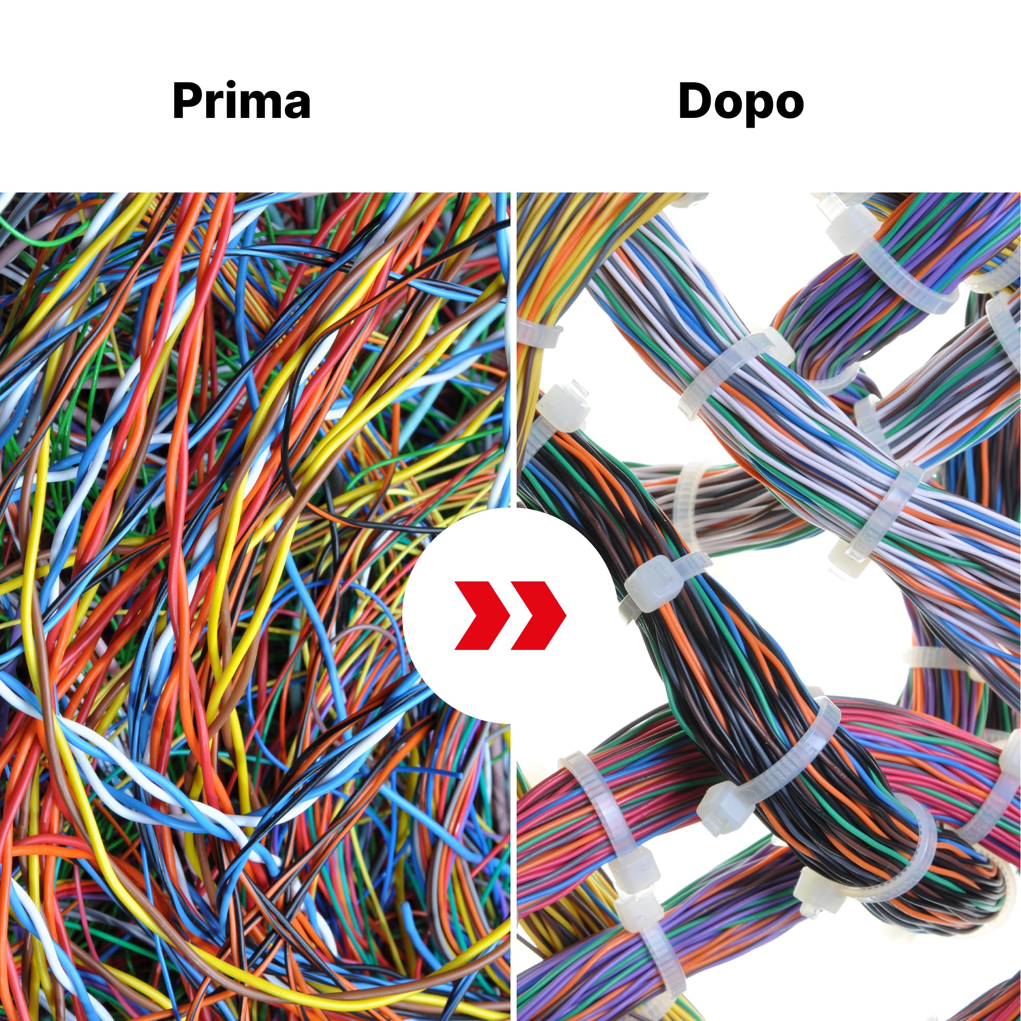 ERKO Fascette plastica nere 400 x 4,8 mm 100 pezzi di cablaggio professionali resistente a UV, Resistente allatemperature, Resistenza alla rottura 22 kg, forte