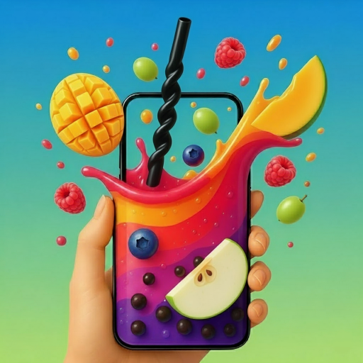 Boba DIY Tea ASMR Tasty Drink Games: Slimy Boba DIY Games: Bubble Tea Maker Mixing Games