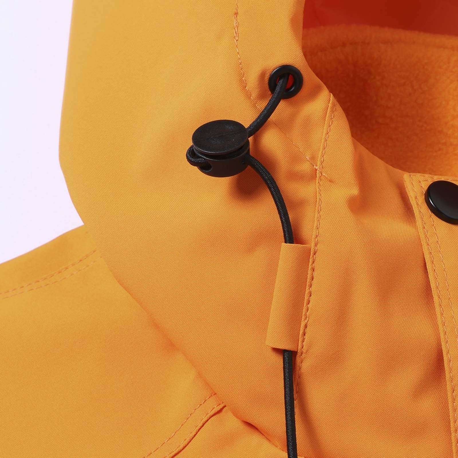 Generisch 2026 Herren Freizeitjacken, leichte Outdoor-Kapuzenjacke für Wandern, Reisen, Arbeitskleidung, Wintermantel (Orange, XXXL)
