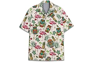 Tropical Bigfoot Hawaiian Shirts for Men Women, Bigfoot Sasquatch Summer Beach Aloha...