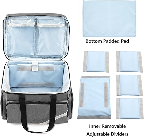 Miniatura 10 de Trunab Bolsa de almacenamiento de equipos médicos rodantes,Bolsa de kits de primeros auxilios para enfermeras y médicos,EMT, EMS