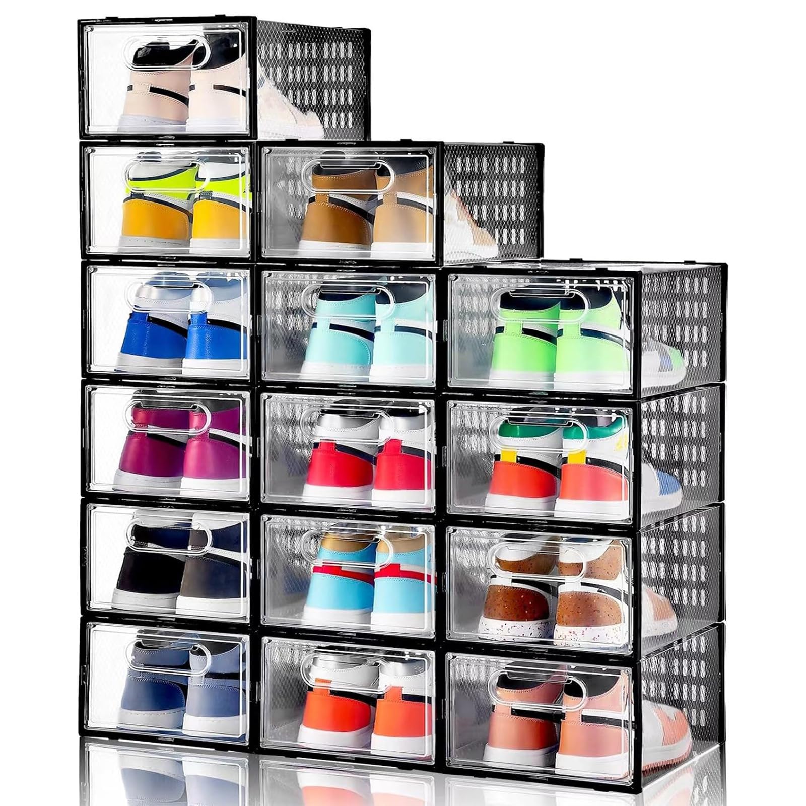 Amazon.com: Clemate 15 Pack Shoe Storage Boxes, Clear