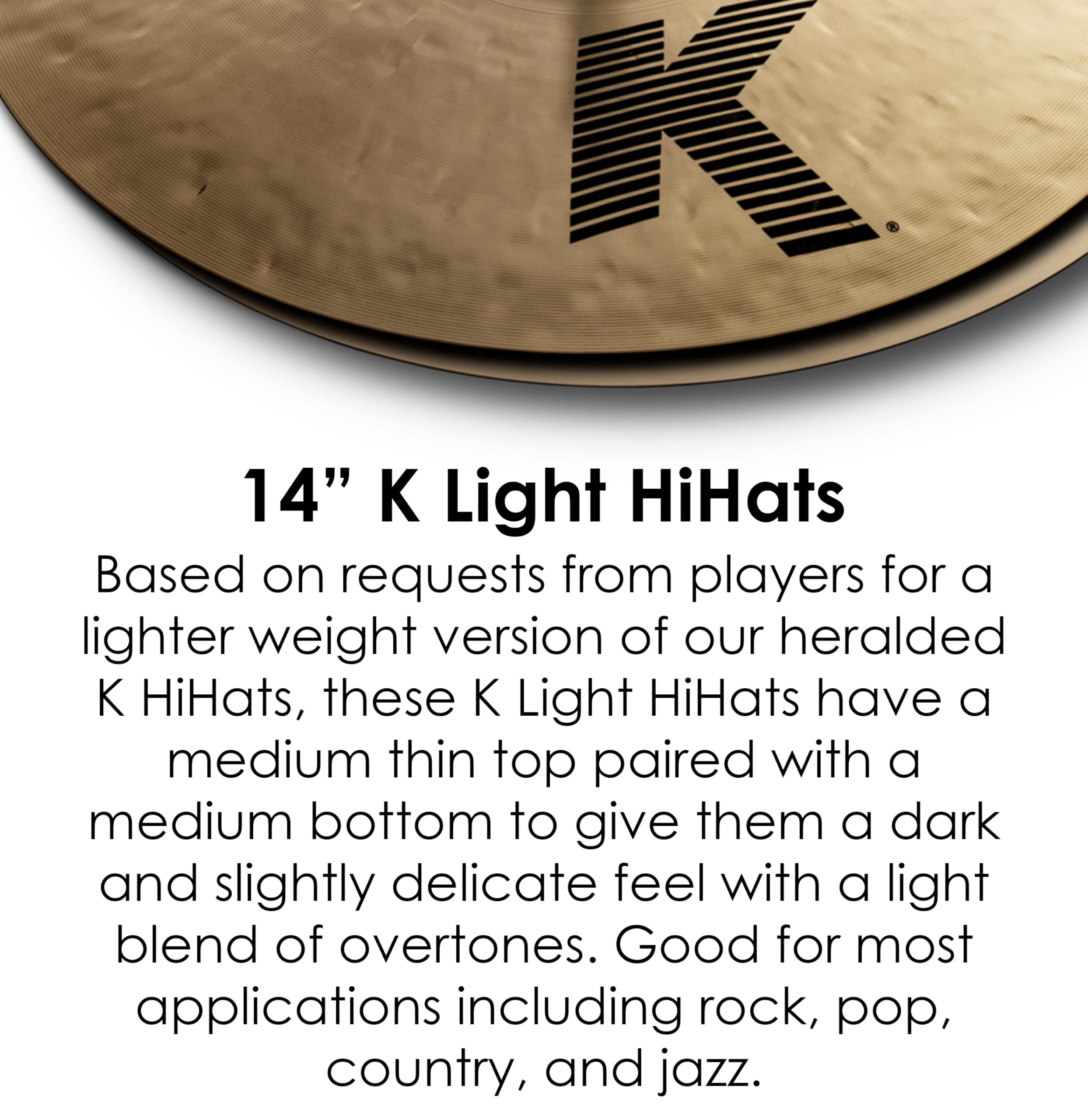 Zildjian K 14-Inch Light Hi-Hat Cymbals Pair : Amazon.ca: Musical