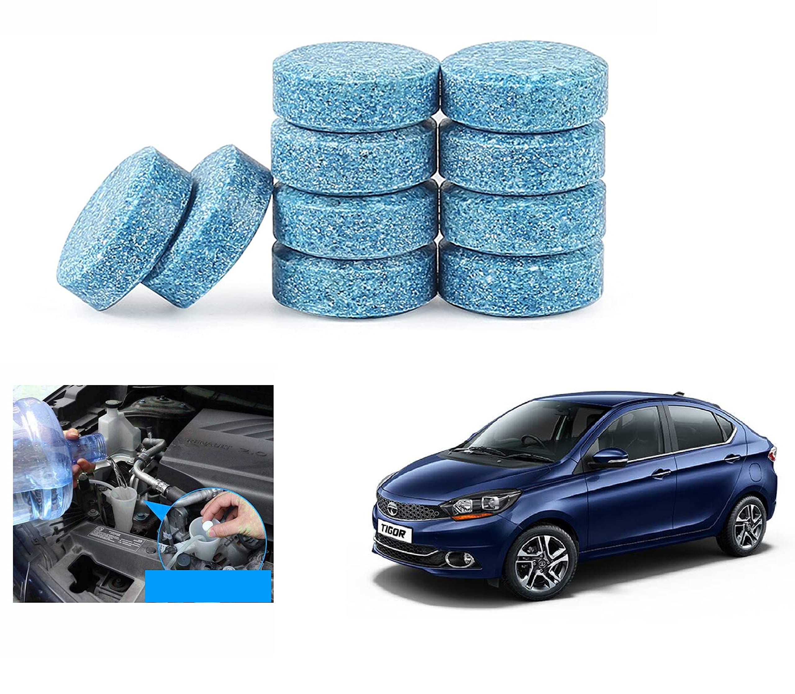 Car Wiper Detergent Effervescent Tablets Auto Windshield Cleaner Glass Tablets| Better Visibility | Safer Driving | Made in India | for Tata Tigor EV Facelift (10 Tablets)-picture-18