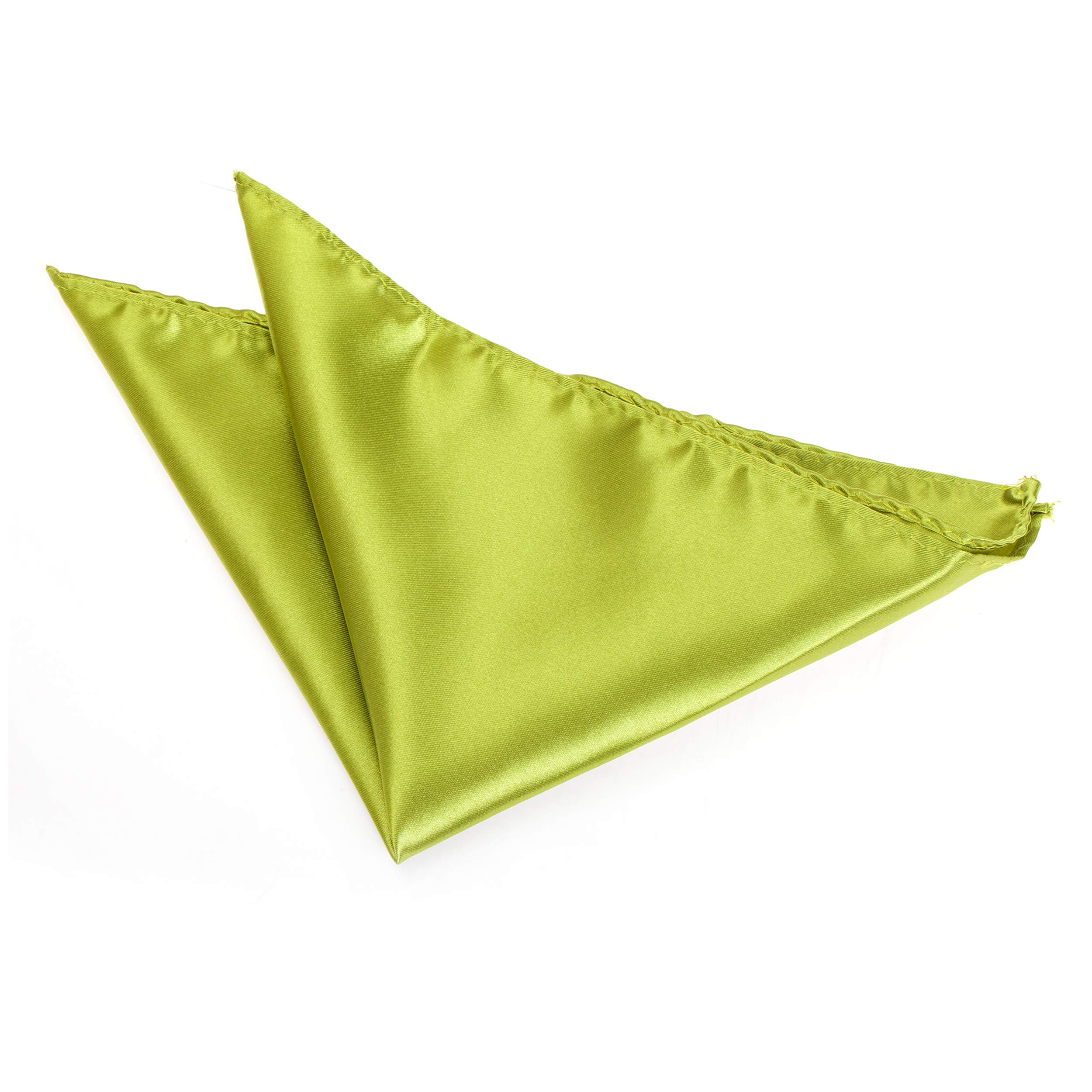The Tie Company Men's Apple Green Satin Solid Colour Plain Polyester Pocket Square/Hanky/Handkerchief (Apple Green)